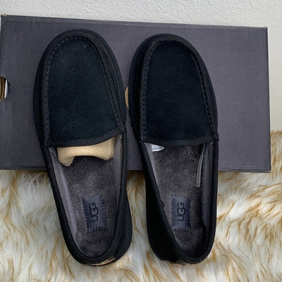 UGG Australia DEX Slippers Black 1103901  Suede Slippers Loafer - Picture 5 of 14